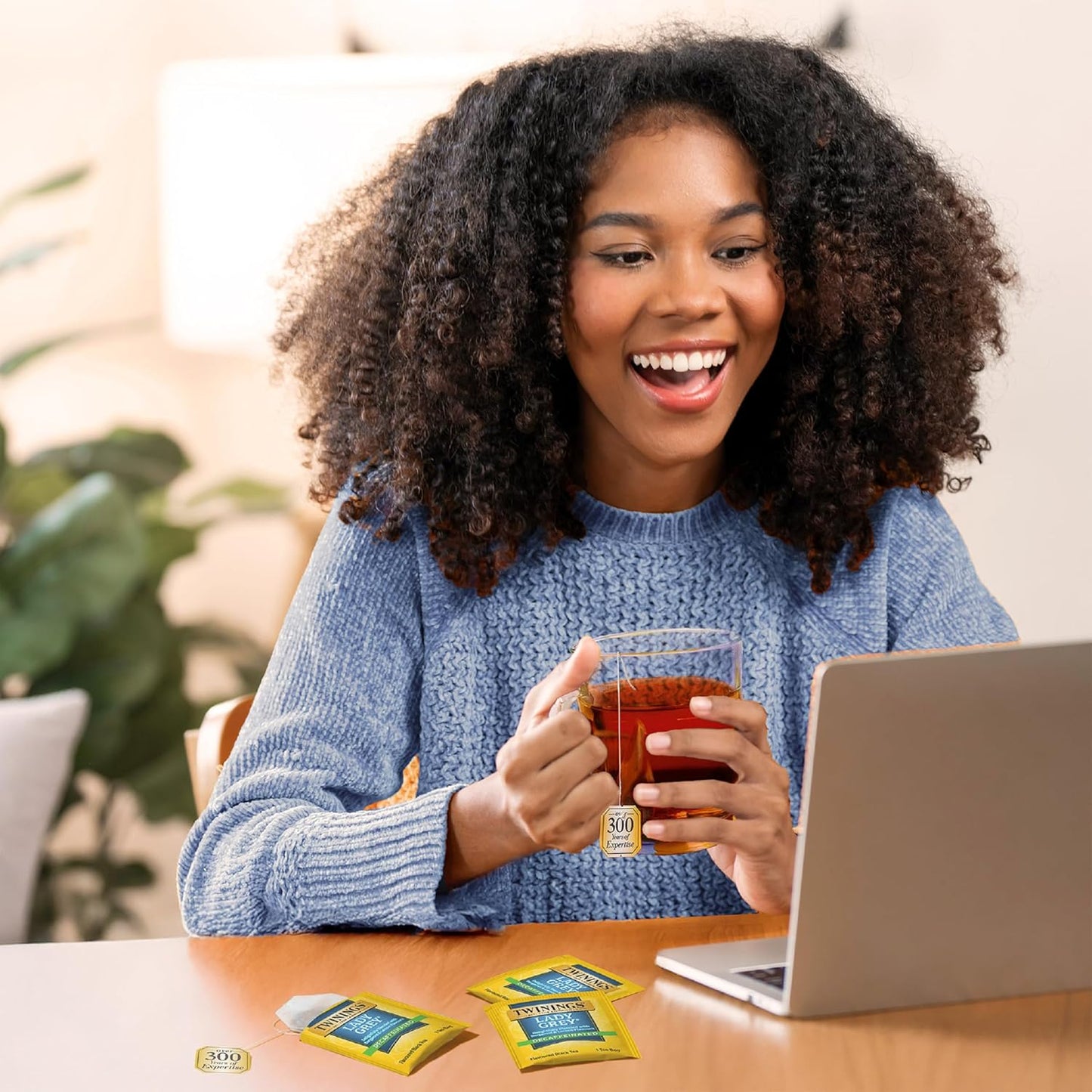 Twinings Decaffeinated Lady Grey Black Tea Individually Wrapped Bags, 20 Count (Pack of 1), Orange Peel & Lemon Peel, Enjoy Hot or Iced, 20 Teabags