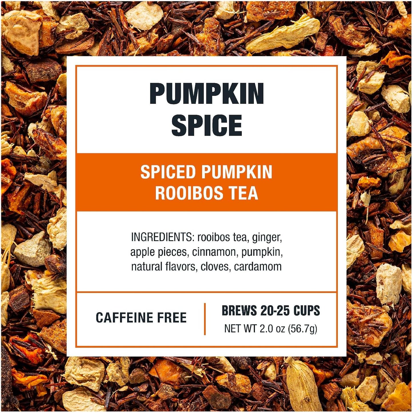 Tiesta Tea - Pumpkin Spice Rooibos Loose Leaf Tea, Premium Caffeine-Free Herbal Infusion, Reseable Pouch, Brew Hot or Iced, Makes up to 25 Cups, 2 Ounce
