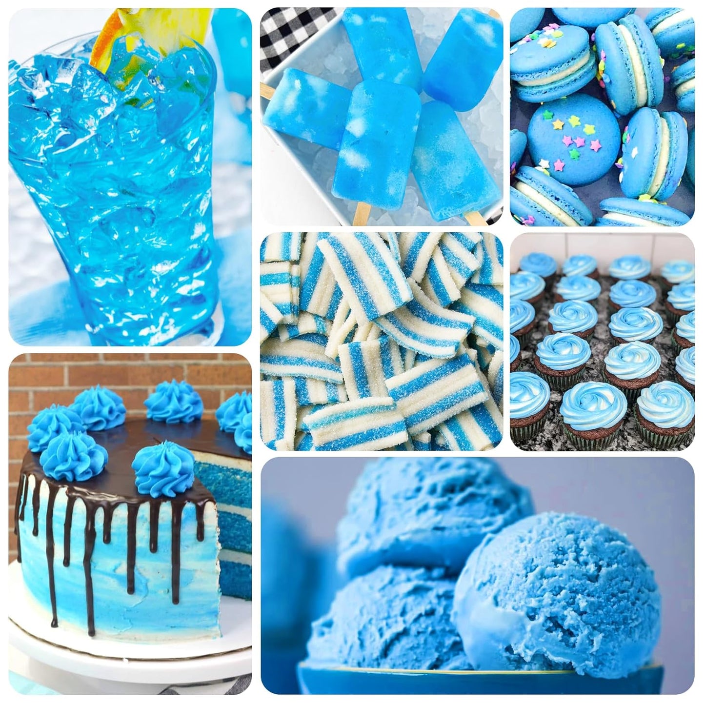 Gel Food Coloring - 4.5oz Vivid Food Coloring Gel for Baking, Cake Decorating, Cookie, Fondant, Macaron - Tasteless Concentrated Edible Food Color Dye for Icing, Slime, Drinks, DIY Crafts (Light Blue)