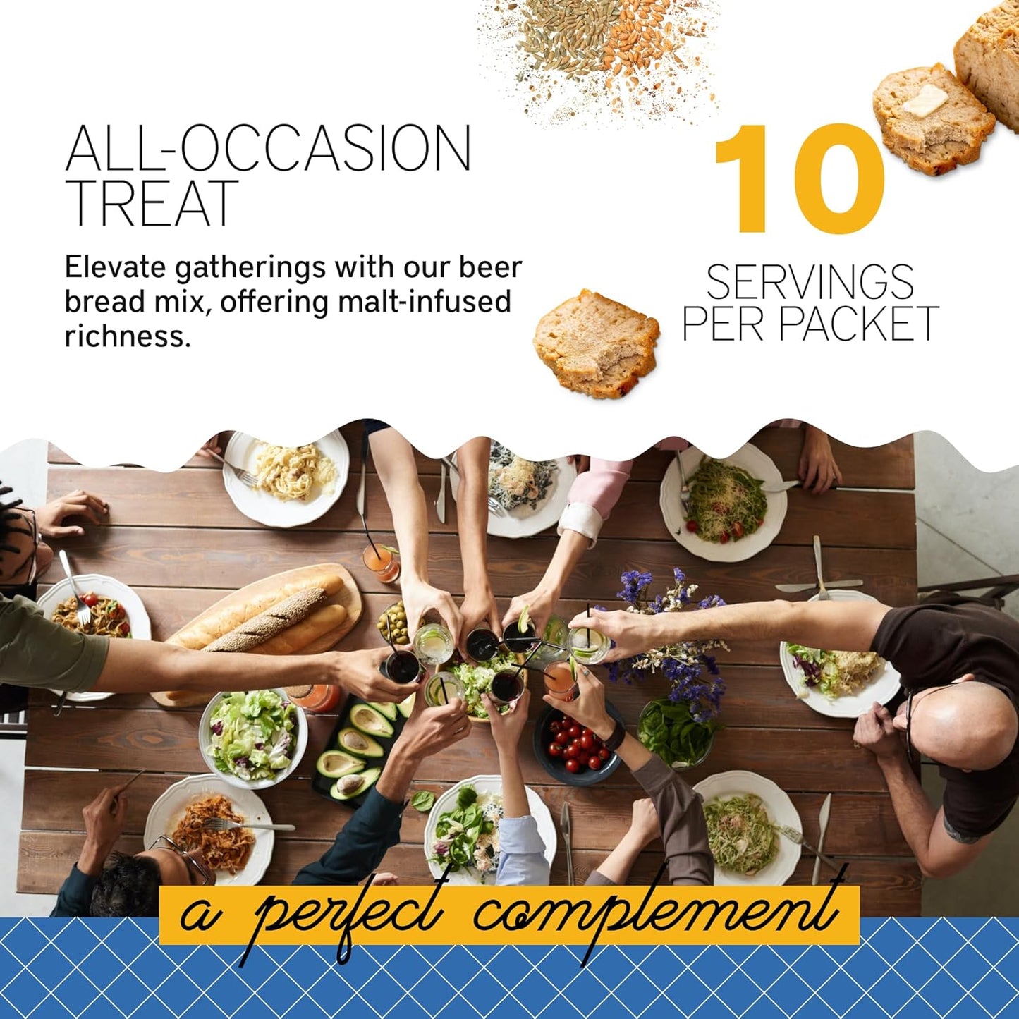 Southern Living Gourmet Beer Bread Mix, Easy-to-Bake Delight, Perfect for Potlucks & Parties, Dessert Bread, 1 Mix