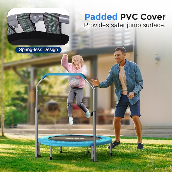 SereneLife 36"/40" Foldable Mini Trampoline - Compact Fitness 150/220 lbs