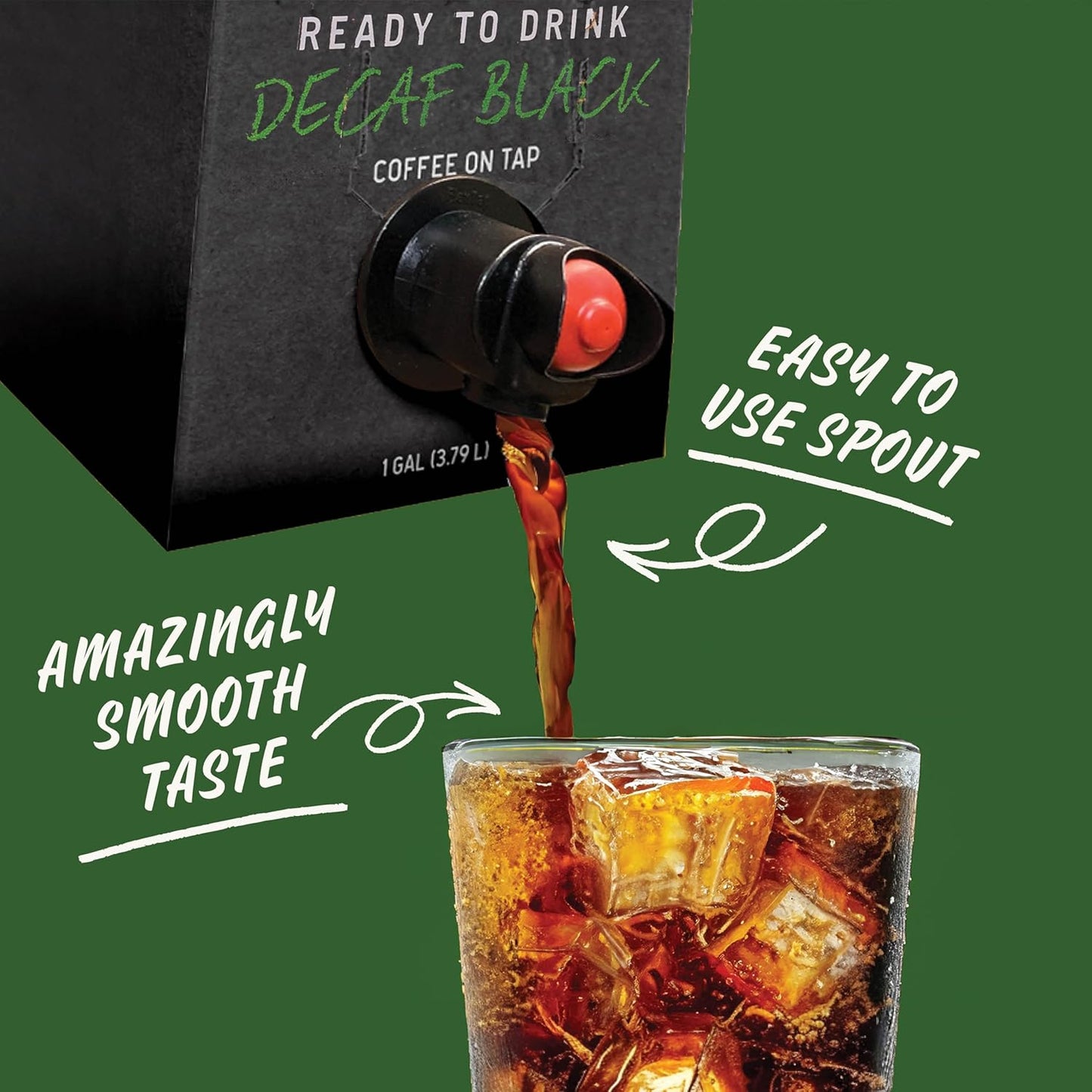 Java House Cold Brew Coffee on Tap (Pack of 2) – Premium 100% Arabica Decaf – Smooth Decaf with Chocolate & Caramel Notes – 1 Gallon Box (16 Servings) – Ready to Drink, No Caffeine, No Brewing Required, Fridge-Friendly