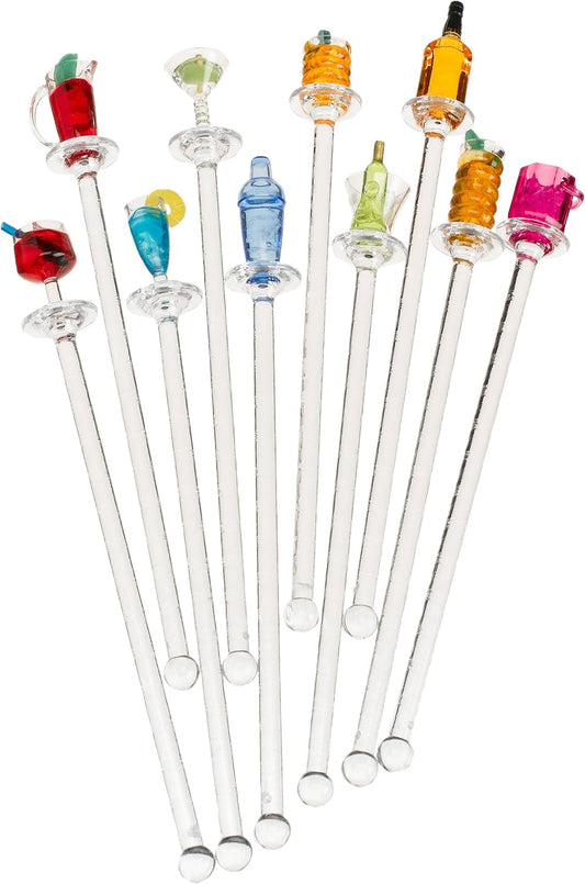 Prodyne Happy Hour Swizzle Sticks, Colors may vary