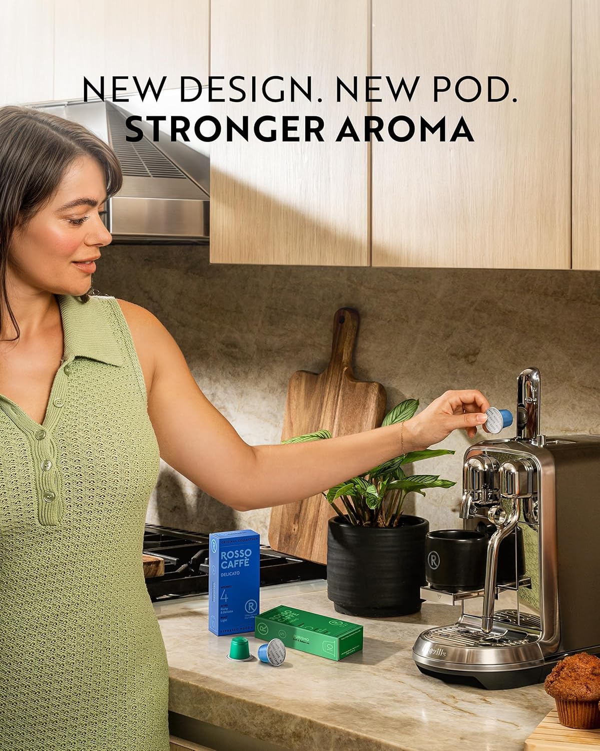 ROSSO CAFFÈ 120 Espresso Coffee Pods for Nespresso Original Machines, Premium Capsules, Variety Value Pack 6 Flavors, Rich Breakfast to Intense Roasts