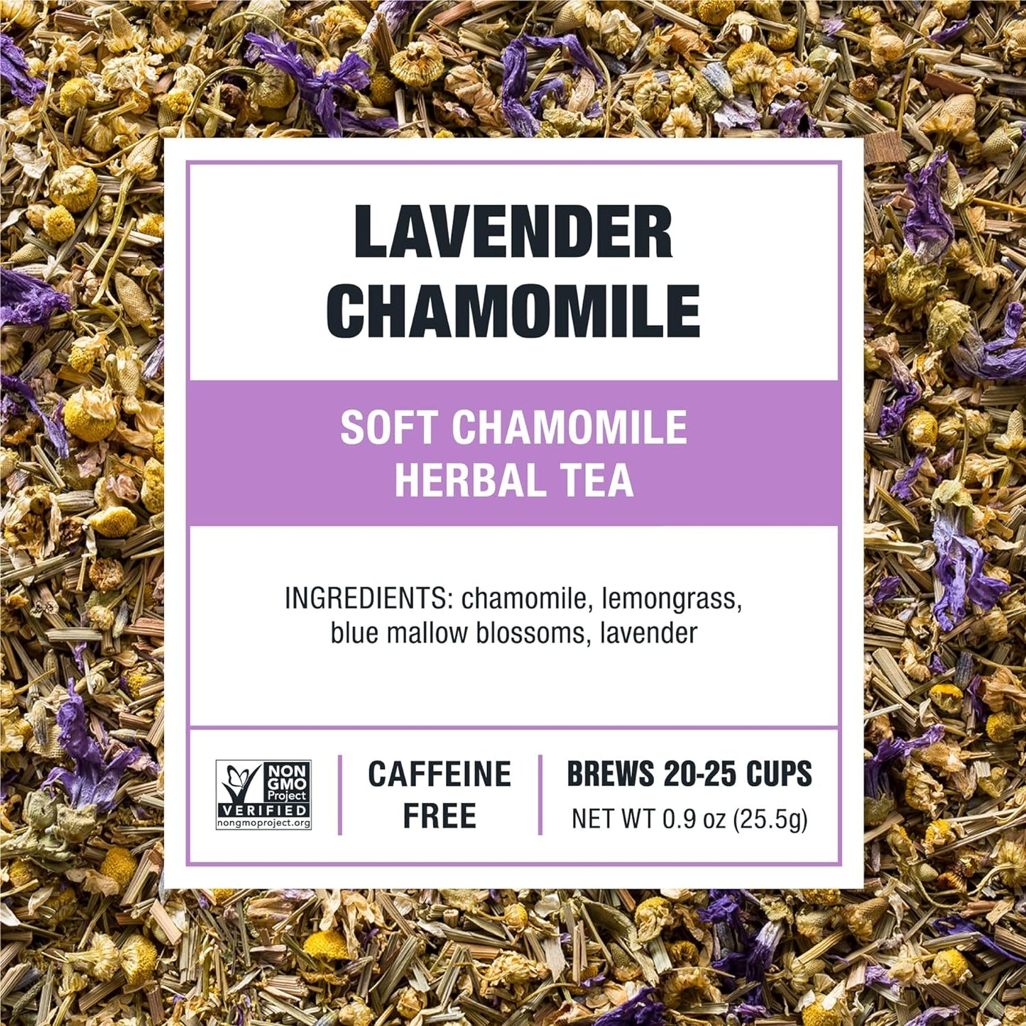 Tiesta Tea - Lavender Chamomile | Loose Leaf | Soft Chamomile Herbal Tea | Premium Non-Caffeinated Blend | Make Hot or Iced & Brews Up to 25 Cups | 5.4 Ounce Resealable Pouch, Pack of 6