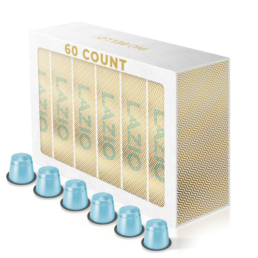 Piu Bello Lazio Espresso Coffee Pods – for Nespresso Original Machines – Compatible Capsules Pack – Rich & Balanced Taste – Strong Italian Espresso Flavor – Kosher Certified (60 Count, Single Flavor)