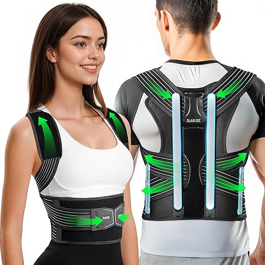 All-round Back Belt Support for Women Men, Breathable Durable Lumbar Support Brace, Invisible Under Clothing, Back Support Brace for Hunchback, Gray Size XL (Upper Waist: 47.2"-53.2")