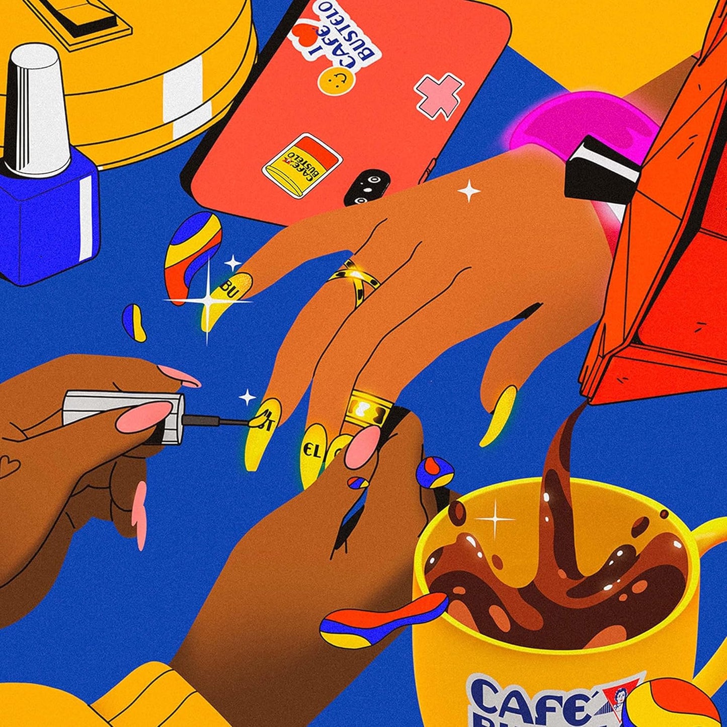 Café Bustelo Espresso Style Dark Roast Coffee, Keurig K-Cup pods, 10 Count Box (Pack of 6)