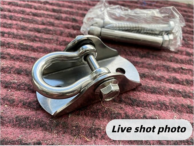 SELEWARE Heavy Duty Swing Hangers Stainless Steel Swing Hooks Ceiling Mount Swing Hardware for Porch Swing Set Hammock Chair Heavy Bag Yoga Silk 2 Pack