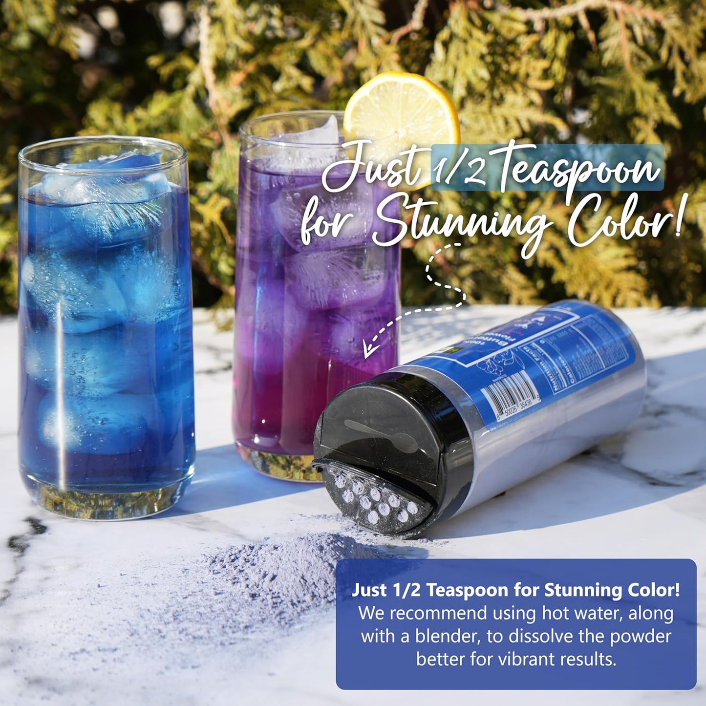 NPG 100% Pure Blue Butterfly Pea Flower Powder 7 oz(198 g), All Natural Non GMO Blue Food Coloring Powder Rich in Antioxidants,Caffeine Free Gluten Free Vegan