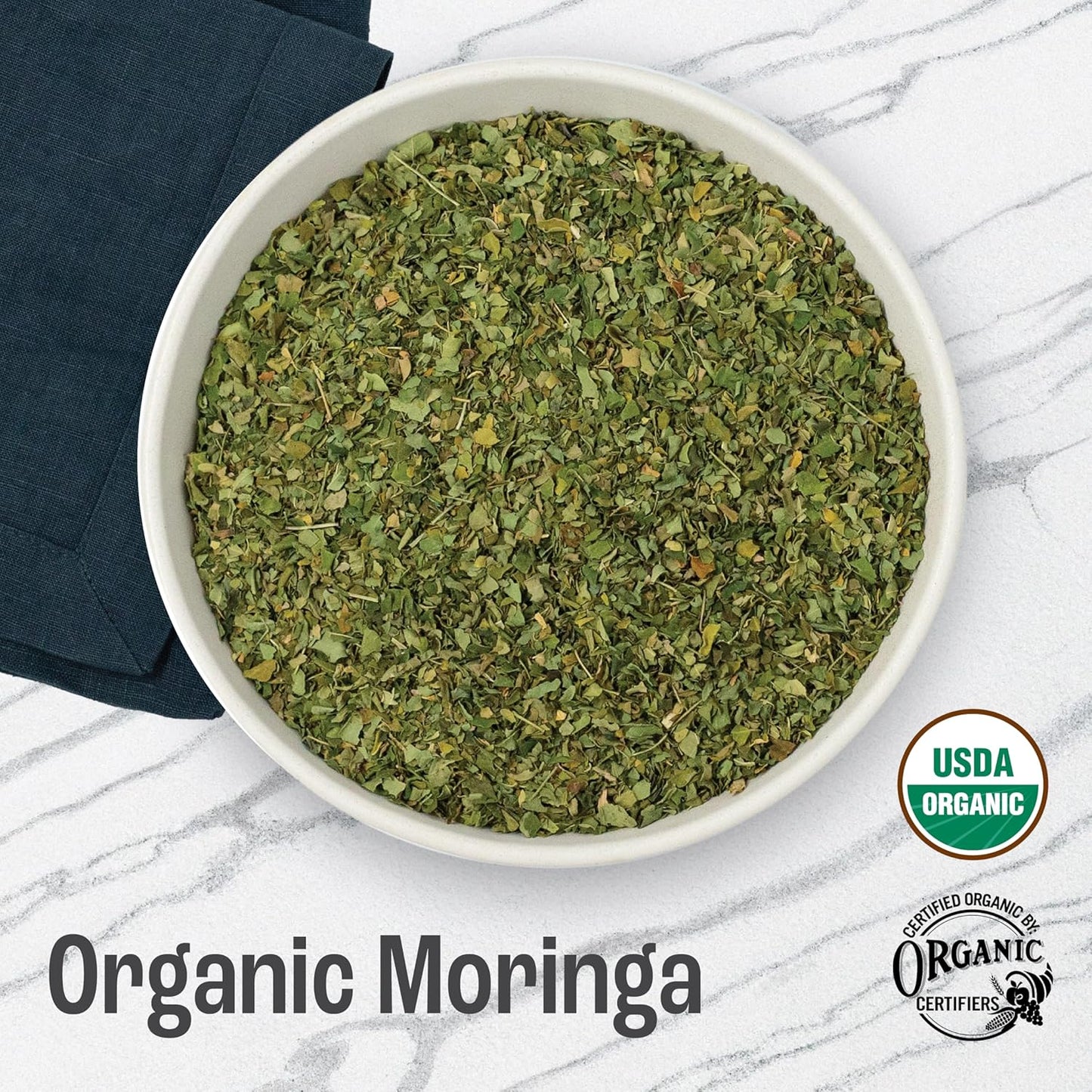 J MAC BOTANICALS Organic Moringa Leaf (16 oz) dried organic leaves from the Egyptian Nile Valley, malunggay leaves fresh