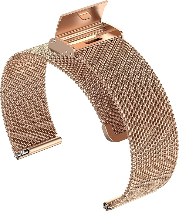 Adjustable Band Compatible with Lyaarka Watch Band for Women&Men Metal Mesh Stainless Steel Wristbands Bracelet Loop Strap Replacement Bands for Lyaarka Smartwatch (RoseGold)