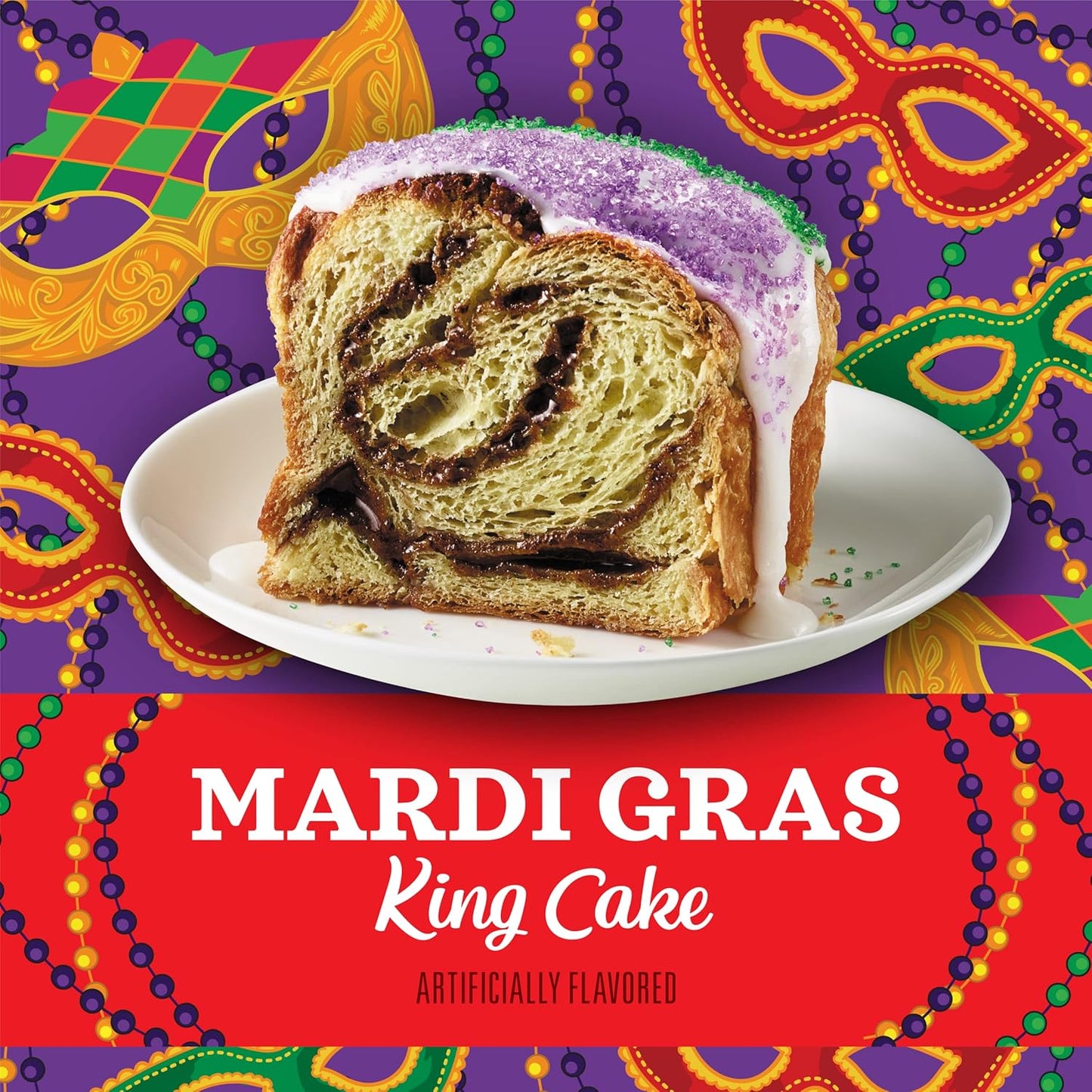 Community Coffee Mardi Gras King Cake Flavored, 60 Single-Serve Keurig K-Cup Pods, Medium Roast, 60 Count (Pack of 1)