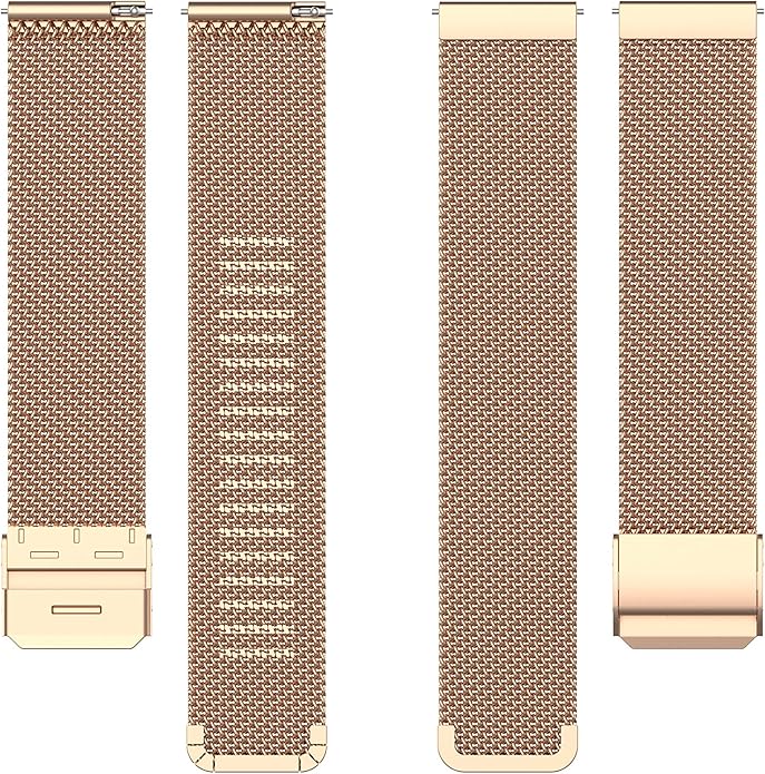 Adjustable Band Compatible with Lyaarka Watch Band for Women&Men Metal Mesh Stainless Steel Wristbands Bracelet Loop Strap Replacement Bands for Lyaarka Smartwatch (RoseGold)